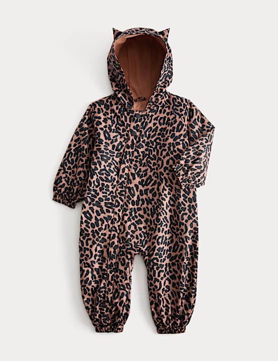Puddlesuit mit Leopardenmuster (6 Monate&ndash;3 Jahre)