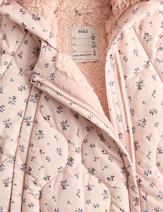 Ditsy Floral Quilted Snowsuit (0-3 Yrs)