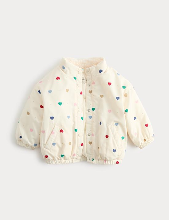 Lightweight Heart Print Padded Jacket (0-5 Yrs)