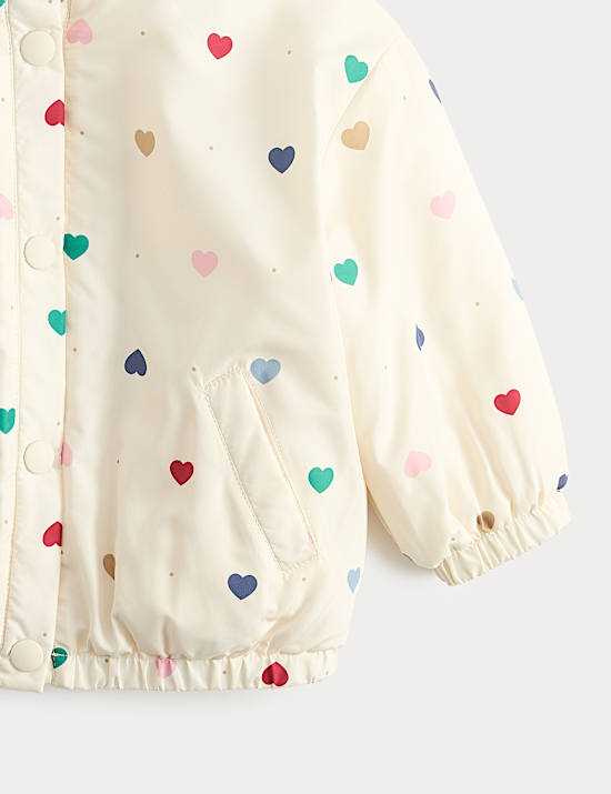 Lightweight Heart Print Padded Jacket (0-5 Yrs)