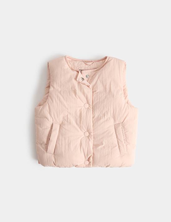 Plain Round Neck Padded Gilet (0-5 Yrs)