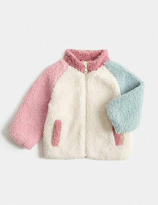 Borg Colour Block Jacket (0-5 Yrs)