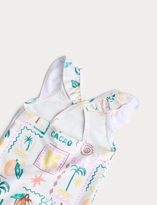 Plavky Mini Me s tropick&yacute;m motivem (0&ndash;3 roky)