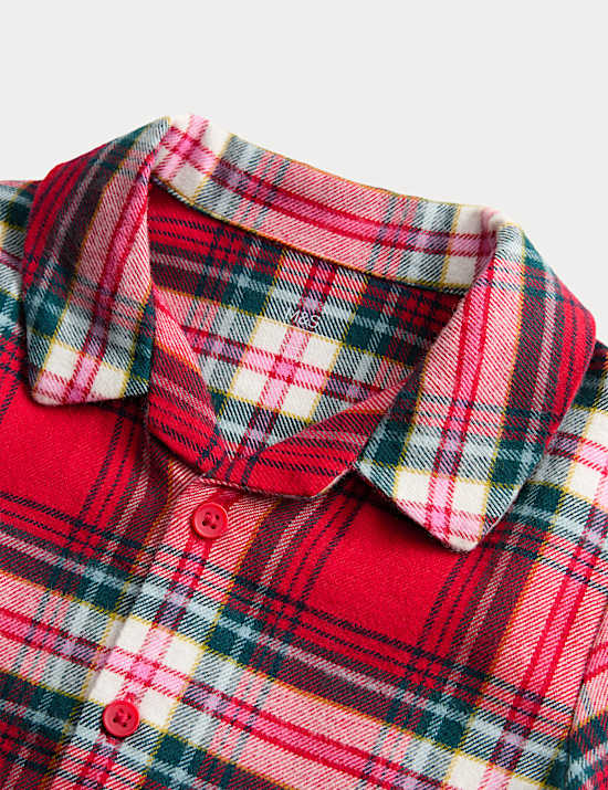 Pure Cotton Check Romper (0-36 Mths)