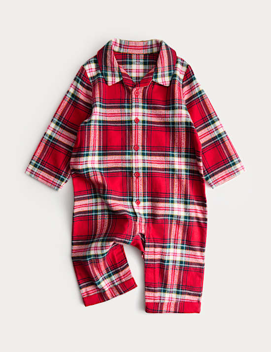 Pure Cotton Check Romper (0-36 Mths)