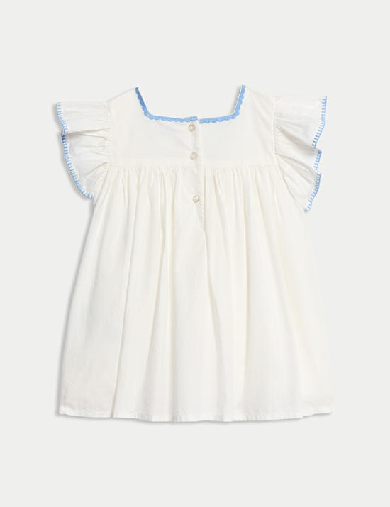 Pure Cotton Embroidered Dress (0-3 Yrs)
