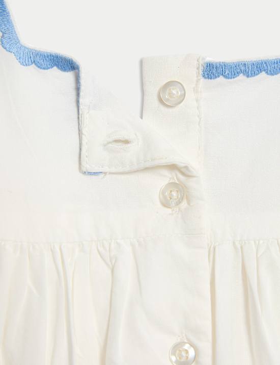 Pure Cotton Embroidered Dress (0-3 Yrs)