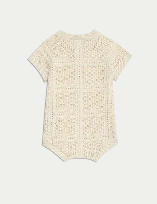 Pure Cotton Knitted Romper (0-3 Yrs)