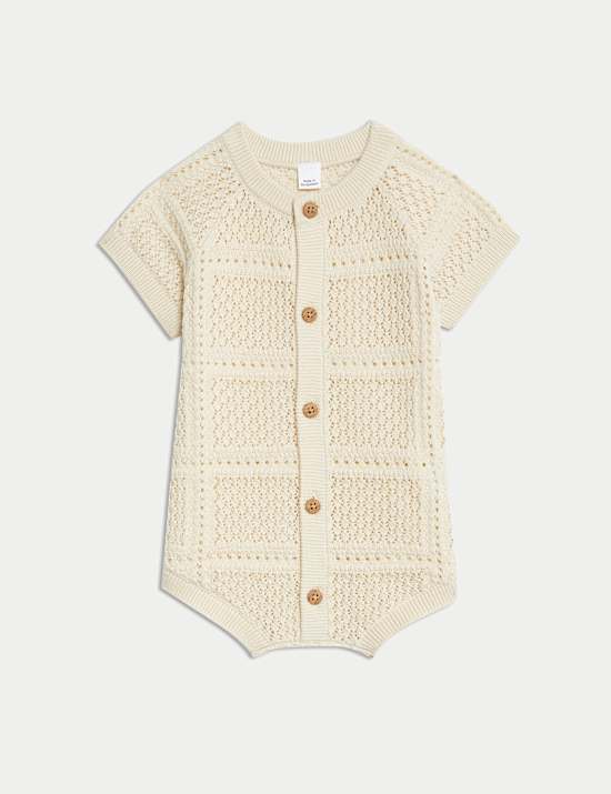 Pure Cotton Knitted Romper (0-3 Yrs)