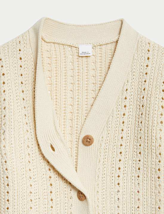 Pure Cotton Knitted Cardigan (0-3 Yrs)