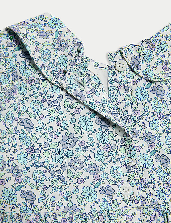 Pure Cotton Floral Dress (0-3 Yrs)