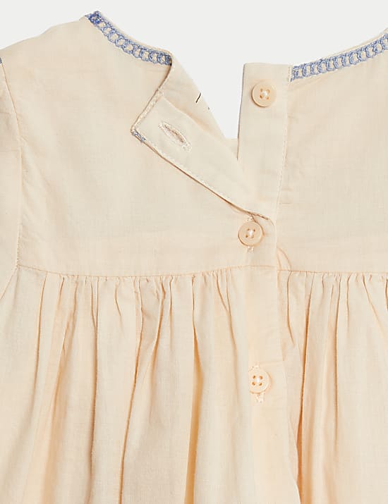 2pc Pure Cotton Embroidered Outfit (0-6 Yrs)