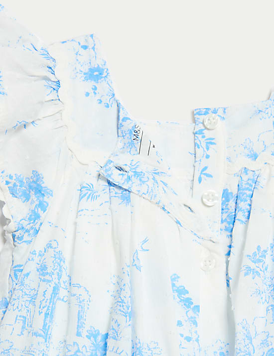 Vestido 100% algodón con estampado (0-6&nbsp;años)