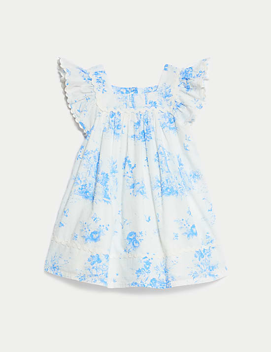Vestido 100% algodón con estampado (0-6&nbsp;años)