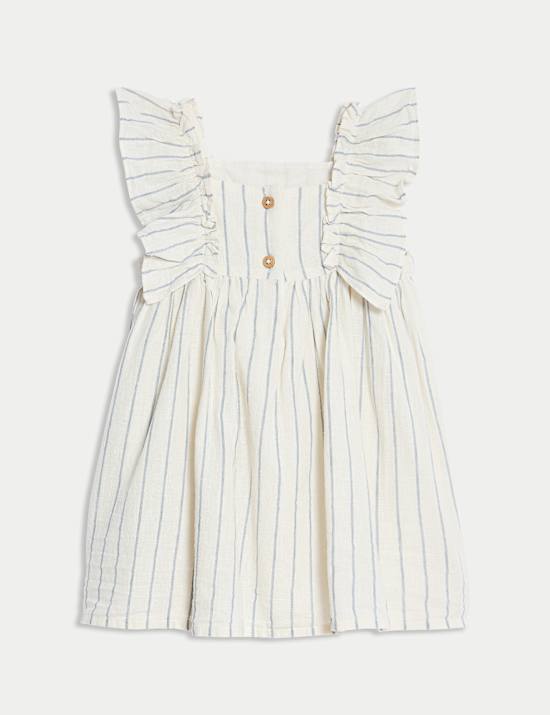 Cotton Rich Striped Dress (0-6 Yrs)