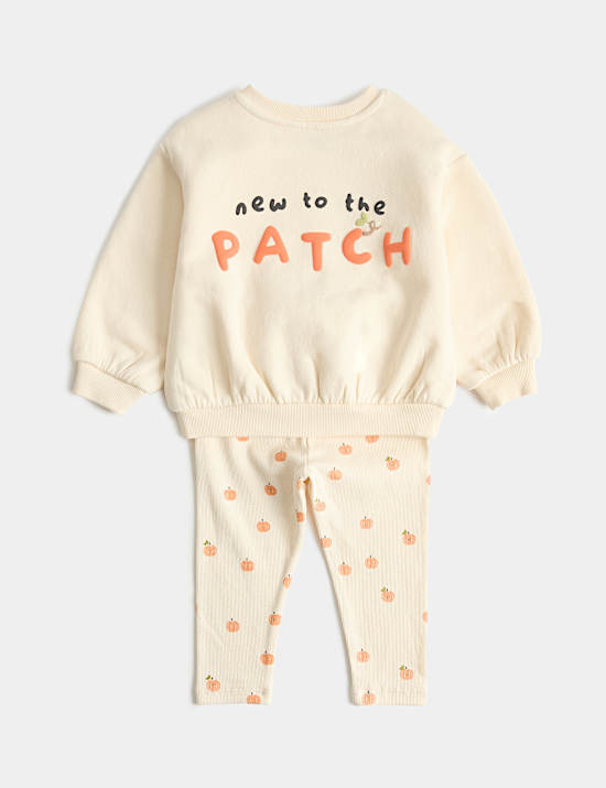 Cotton Rich Halloween Pumpkin Sweat Set (0-3 Yrs)