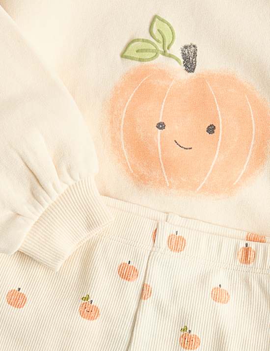 Cotton Rich Halloween Pumpkin Sweat Set (0-3 Yrs)