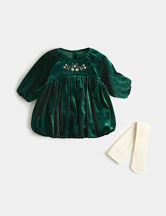 Vestido de manga abullonada (0-5 a&ntilde;os)
