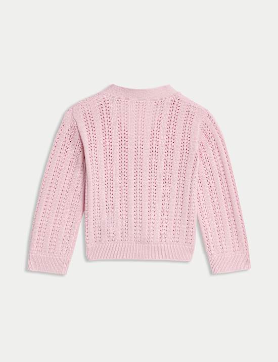 Pure Cotton Knitted Cardigan (0 Mths-3 Yrs)