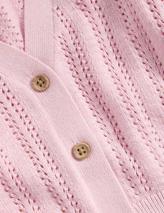 Pure Cotton Knitted Cardigan (0 Mths-3 Yrs)