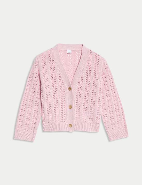 Pure Cotton Knitted Cardigan (0 Mths-3 Yrs)