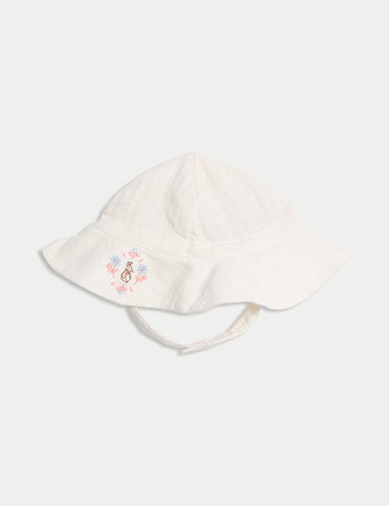 2pc Pure Cotton Peter Rabbit™ Dress & Hat (0-3 Yrs)