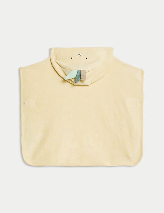 Pure Cotton Lemon Towelling Poncho (0-3 Yrs)