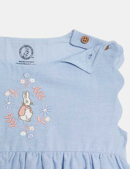 Σαμπρέ φόρεμα Peter Rabbit™ από 100% βαμβάκι (0-3 ετών)