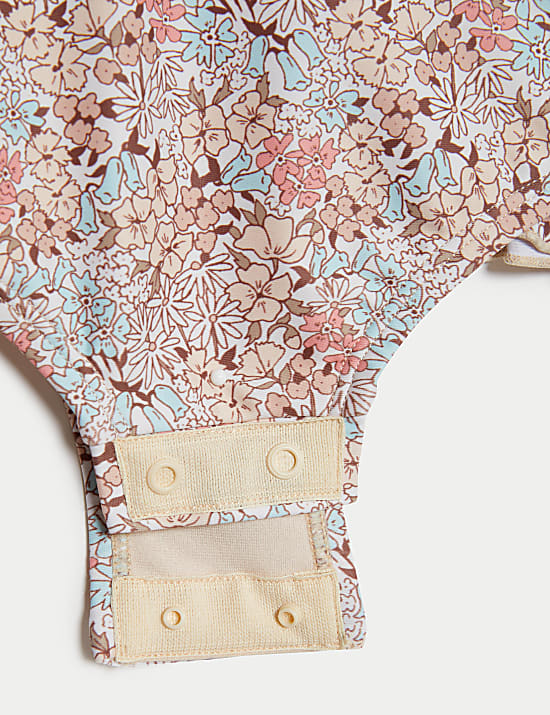 Mini Me Floral Zip Long Sleeve Swimsuit (0-3 Yrs)