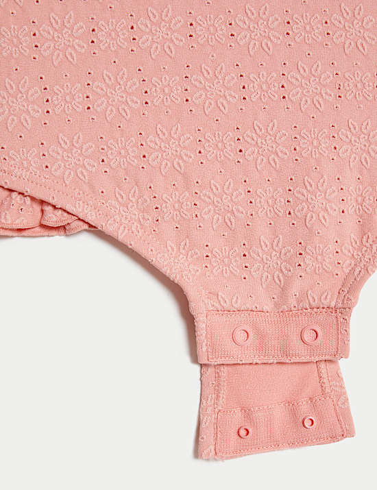 Broderie Zip Long Sleeve Swimsuit (0-3 Yrs)