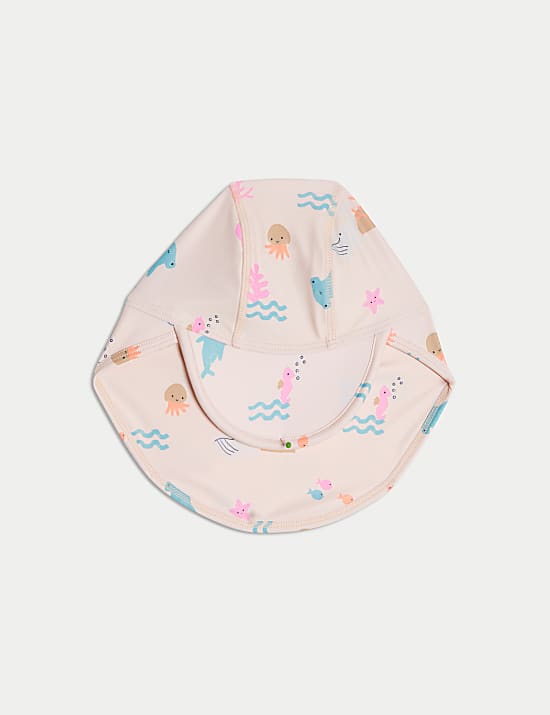 2pc Sealife Zip All In One Swimsuit & Hat (0-3 Yrs)