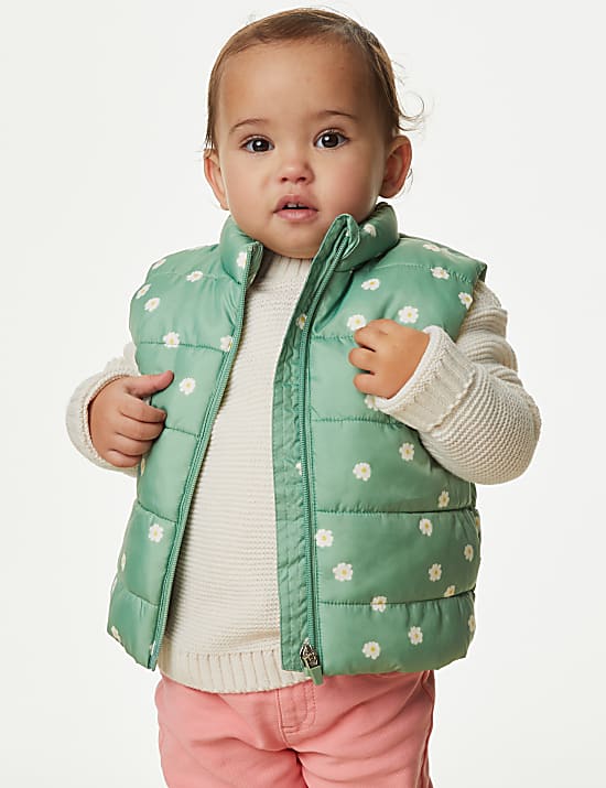 Stormwear™ Floral Padded Gilet (0-3 Yrs)