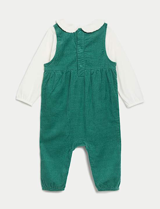 Conjunto de 2 piezas 100% algod&oacute;n bordado (0-3&nbsp;a&ntilde;os)