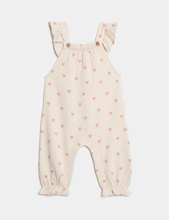 2pc Cotton Rich Heart Print Outfit (0-3 Yrs)