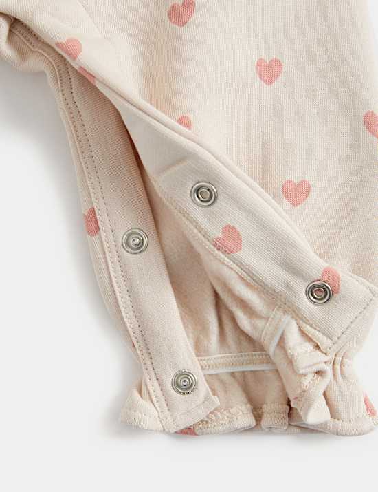 2pc Cotton Rich Heart Print Outfit (0-3 Yrs)