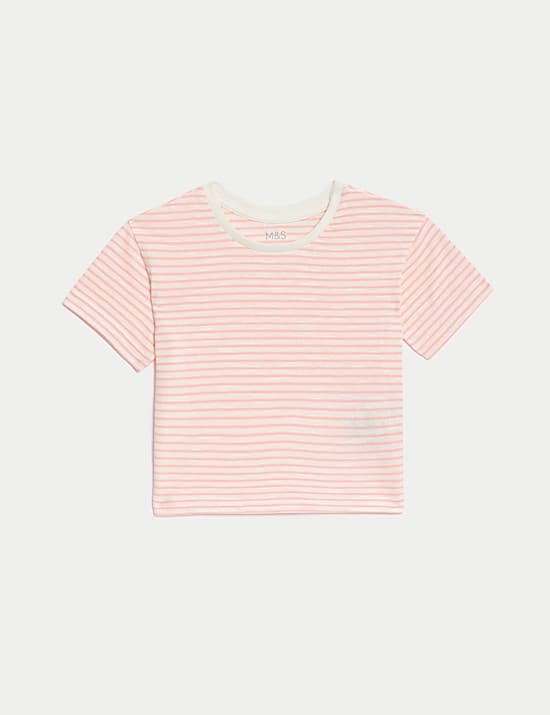 5pk Pure Cotton Plain & Striped T-Shirts (0-3 Yrs)