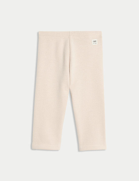 Cotton Blend Fleece Lined Leggings (0-3 Yrs)