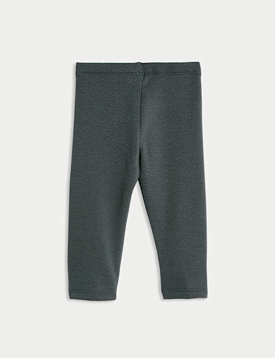 Cotton Blend Fleece Lined Leggings (0-3 Yrs)