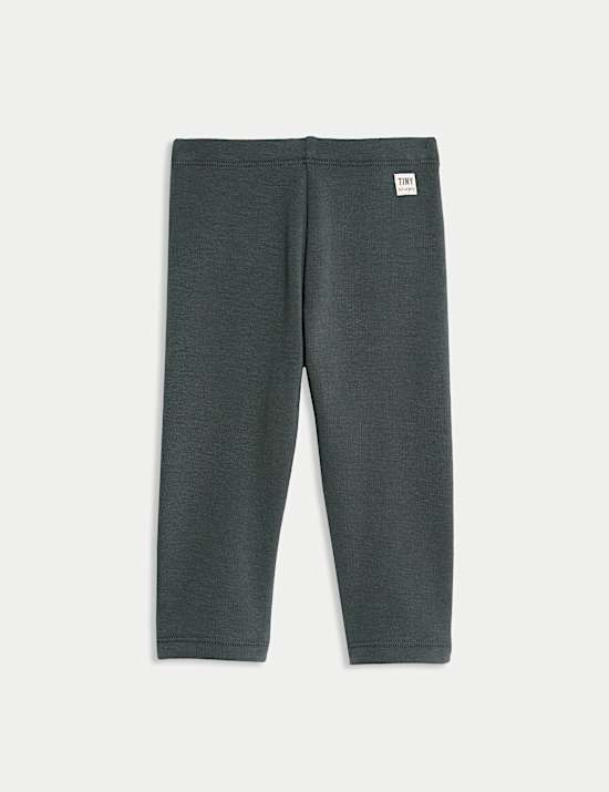 Leggings en coton mélangé avec doublure en polaire (jusqu’au 3 ans)