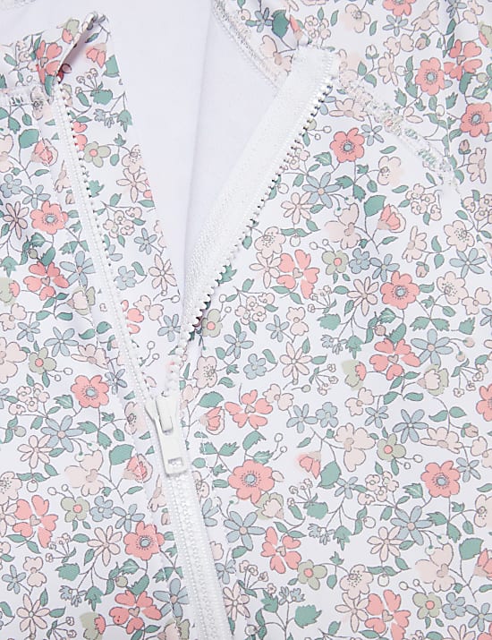 2pc Sunsafe Floral Swimsuit & Hat Set (0-6 Yrs)