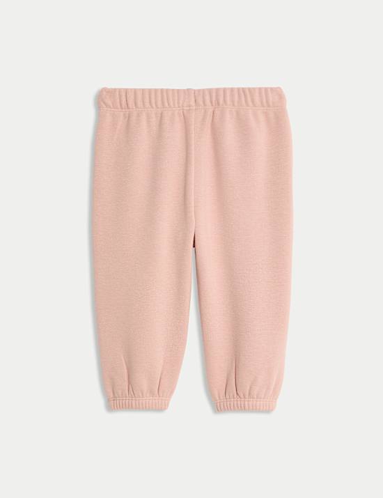 Cotton Blend Fleece Lined Joggers (0-3 Yrs)