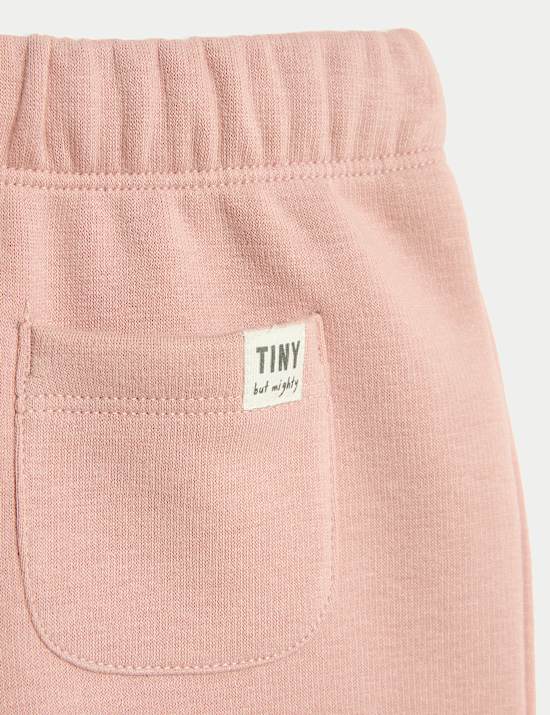 Cotton Blend Fleece Lined Joggers (0-3 Yrs)