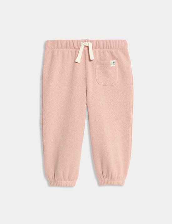 Cotton Blend Fleece Lined Joggers (0-3 Yrs)