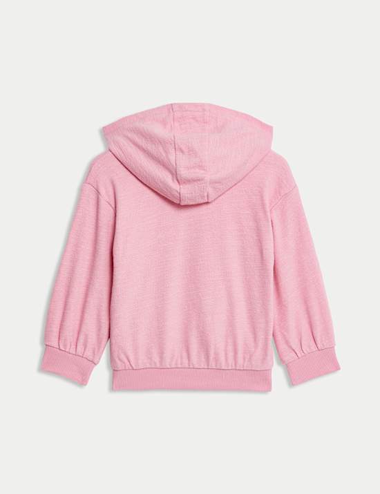 Sweat 100 % coton à capuche et fermeture à glissière (jusqu’au 6 ans)