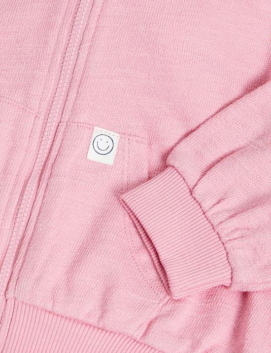 Sweat 100 % coton à capuche et fermeture à glissière (jusqu’au 6 ans)