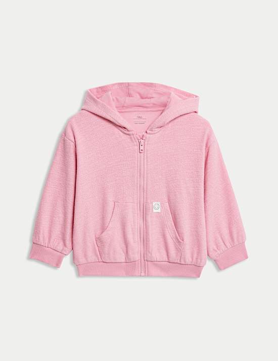 Sweat 100 % coton à capuche et fermeture à glissière (jusqu’au 6 ans)