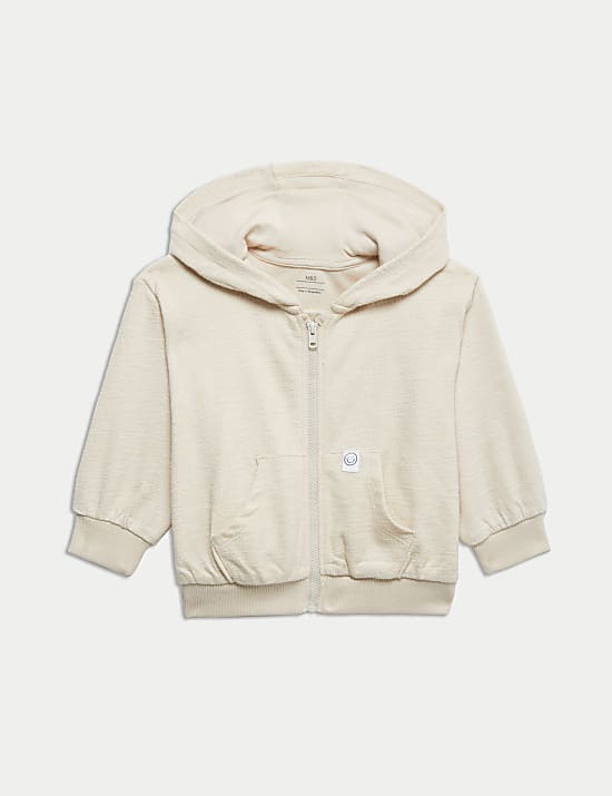 Sweat 100 % coton à capuche et fermeture à glissière (jusqu’au 6 ans)