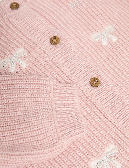 Embroidered Bow Cardigan (0-3 Yrs)