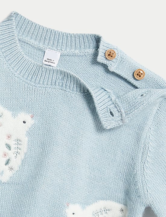 Pull &agrave; motif oiseau (jusqu&rsquo;au 3 ans)
