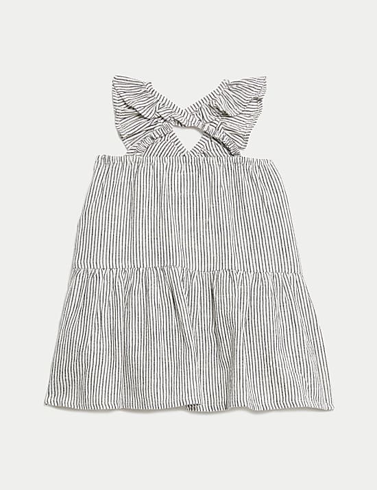 Robe en coton &agrave; rayures (jusqu&rsquo;au 3&nbsp;ans)